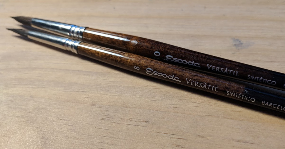Les meilleurs pinceaux synthétiques pour l'aquarelle Escoda 1540